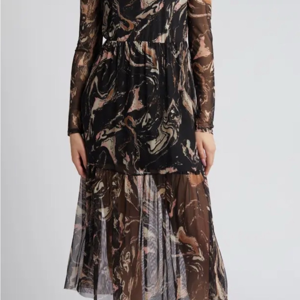 Black and pink Marble Print Dress - Dressed in Lala